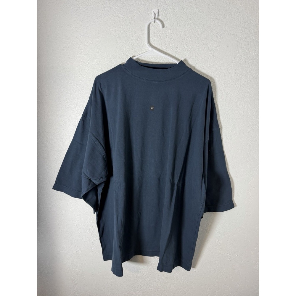 Yeezy Gap Engineered by Balenciaga 52 Logo 3/4 Sleeve Tee Dark Blue Men's S